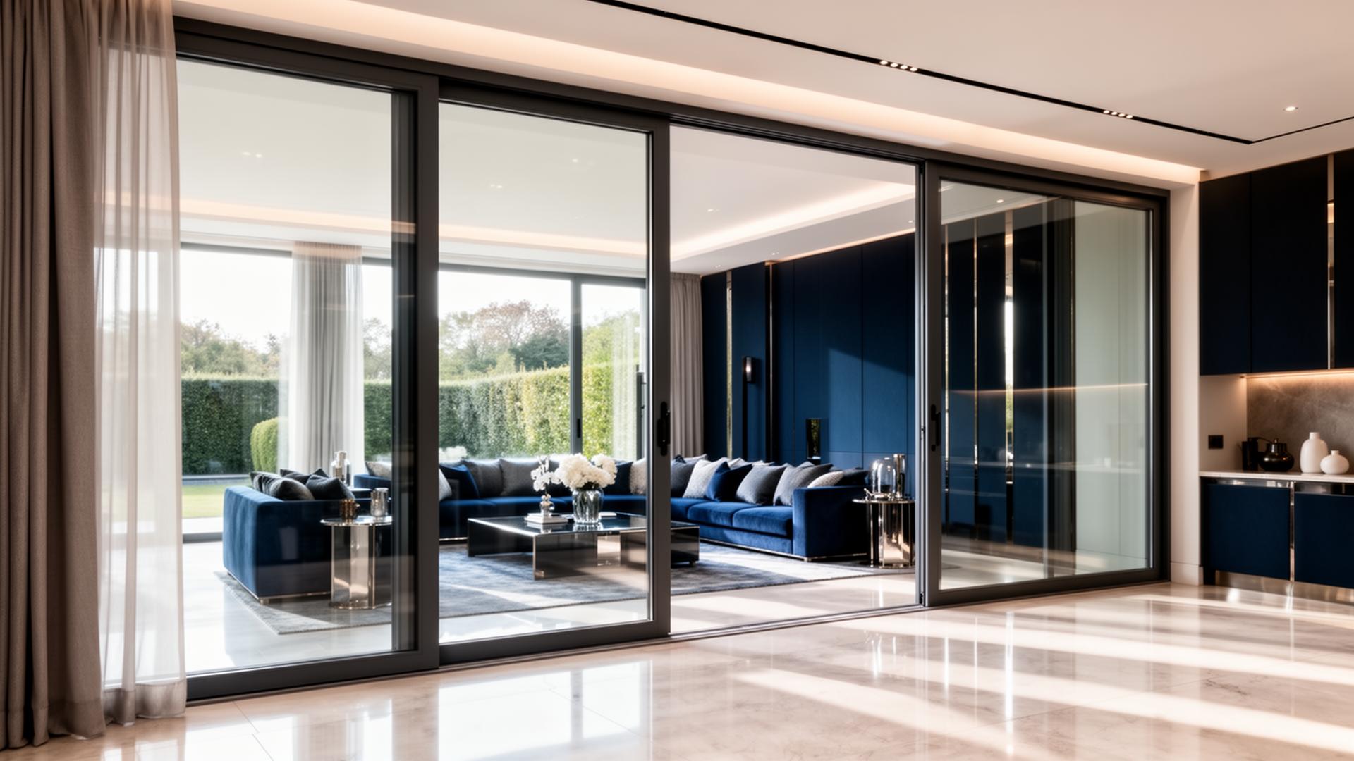 Premium UPVC sliding glass doors in a luxury Bhagalpur home